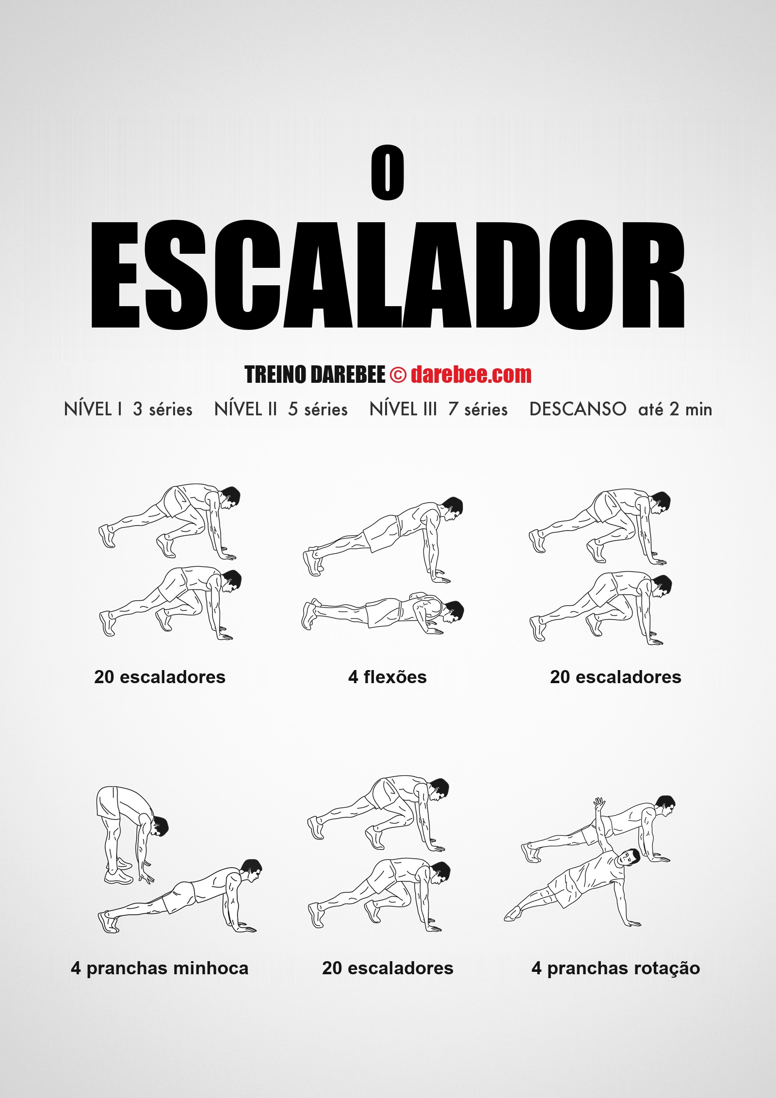 Ficha visual O Escalador (versão em português)